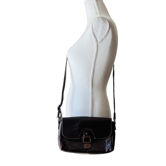 JACK GEORGES VOYAGER COLLECTION CROSSBODY BUFFALO LEATHER BAG NWT - Picture 14 of 15